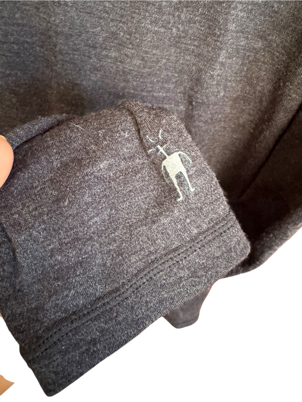 Men’s Smartwool merino wool Long Sleeve Shirt in grey size large - Picture 4 of 6